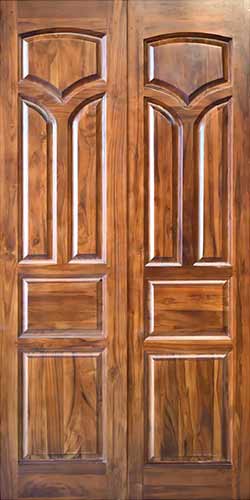 double wooden doors